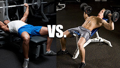 barbell press vs dumbbell press