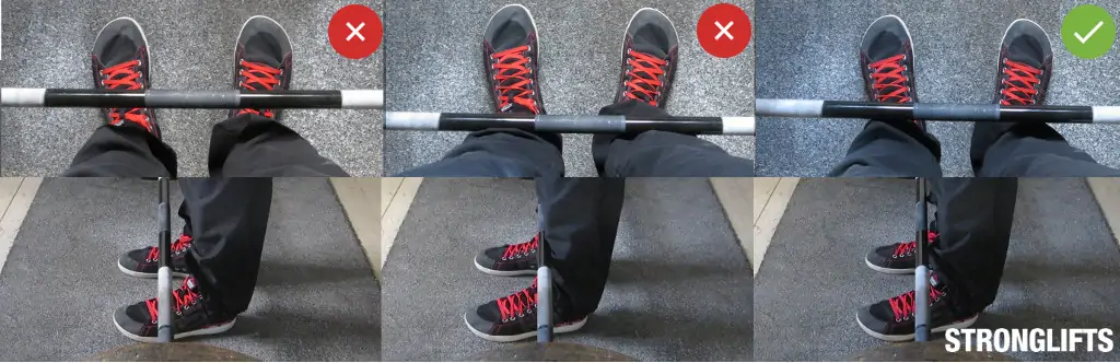 deadlift feet